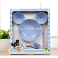 Bộ đồ ăn trẻ em hình chuột Mickey 4 miếng